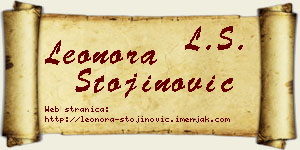 Leonora Stojinović vizit kartica